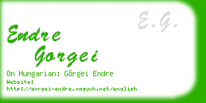 endre gorgei business card
